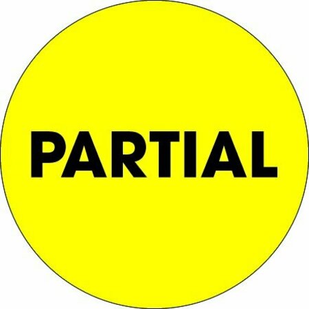 BSC PREFERRED 2'' Circle - ''Partial'' Fluorescent Yellow Labels S-11401